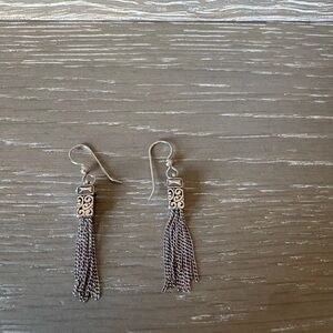 Brighton Elegant Silver Tassel Earrings